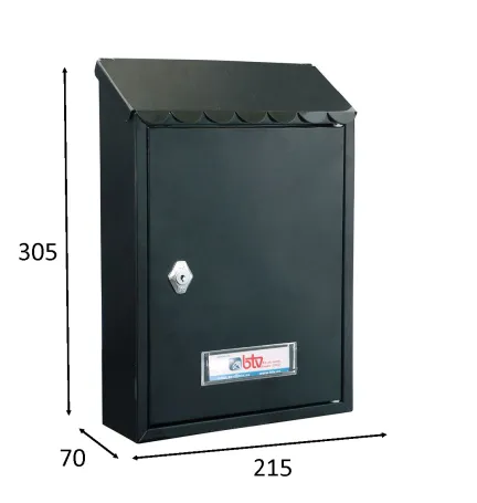 BUZON LAREDO NEGRO 305 x 215 x 70